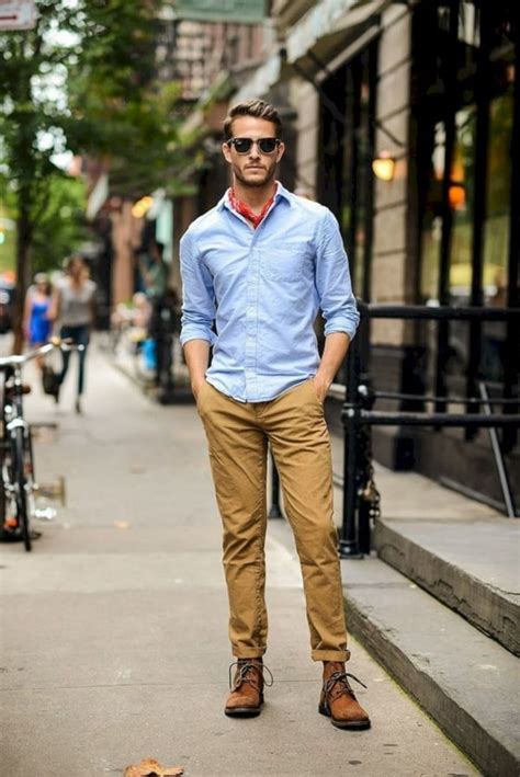 chinos combination with shirt.